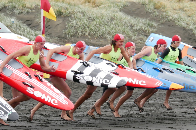 Surf carnival at Muriwai marred by rain