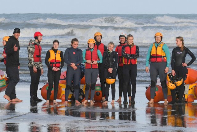 Nine lifeguards qualify as IRB crew