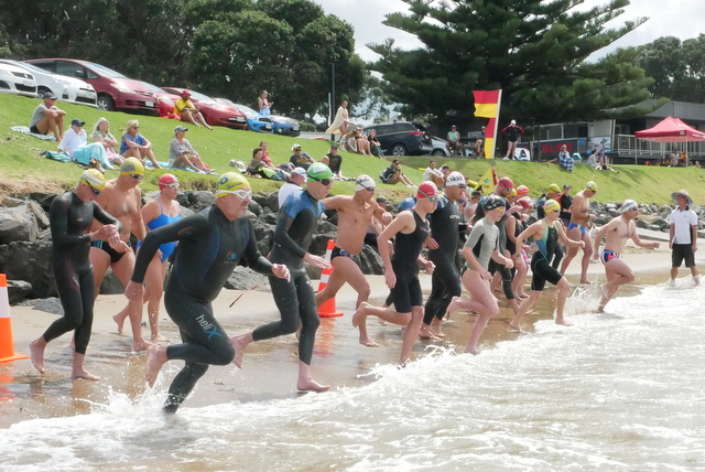 Choppy conditions for Open Water Swim